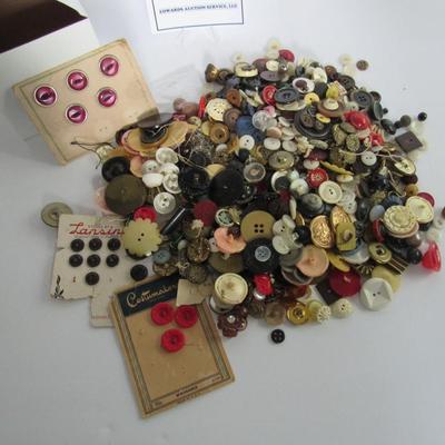 Lot 243: Large Lot of Buttons, Old Through New