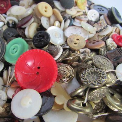 Lot 243: Large Lot of Buttons, Old Through New
