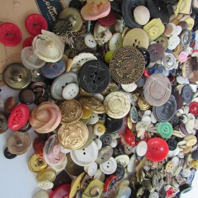 Lot 243: Large Lot of Buttons, Old Through New