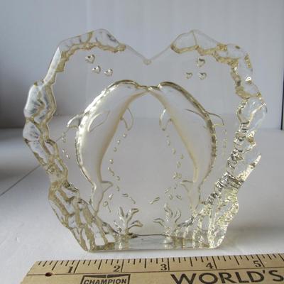 Lot 245:  Older Glass Dolphins Decoration