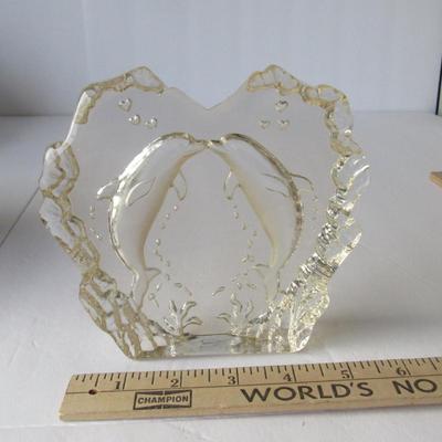 Lot 245:  Older Glass Dolphins Decoration