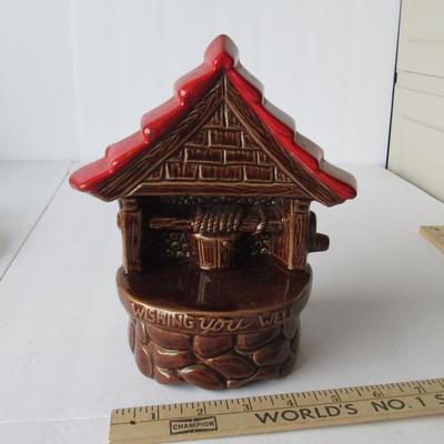 Lot 246:  Old Pottery Wishing Well Planter