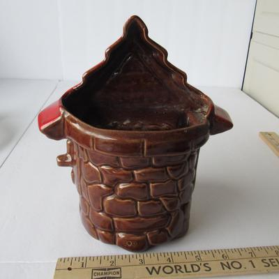 Lot 246:  Old Pottery Wishing Well Planter