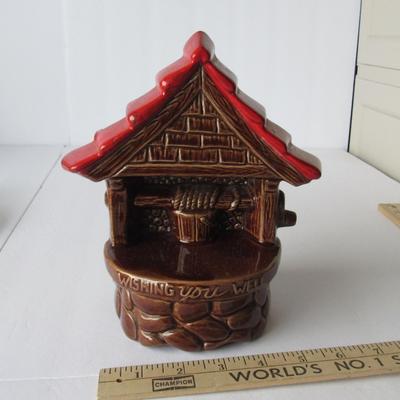Lot 246:  Old Pottery Wishing Well Planter
