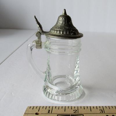 Lot 251:  Miniture Glass and Metal Stein, West Germany