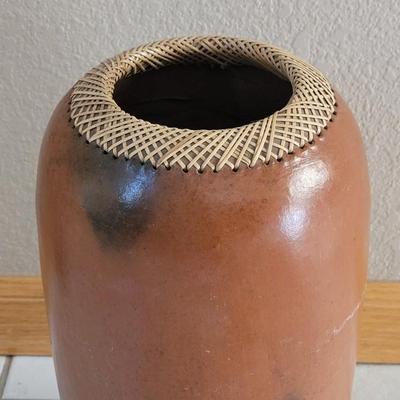 Raku Pottery with Woven Top