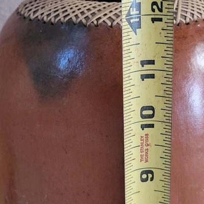 Raku Pottery with Woven Top