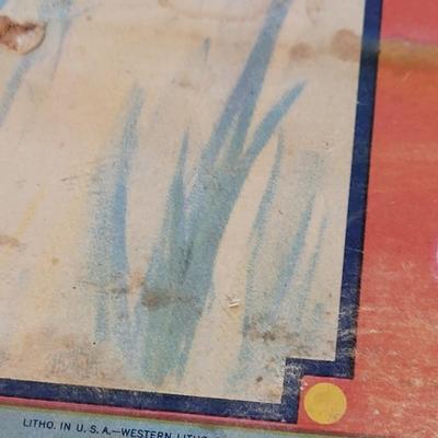 (2) Vintage Crate Ends with Lithograph Graphics