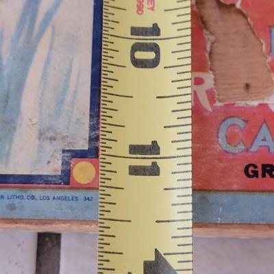 (2) Vintage Crate Ends with Lithograph Graphics