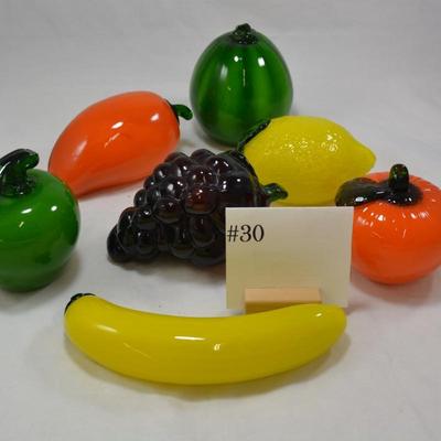 Lot of Beautiful Glass Fruit & Veggies