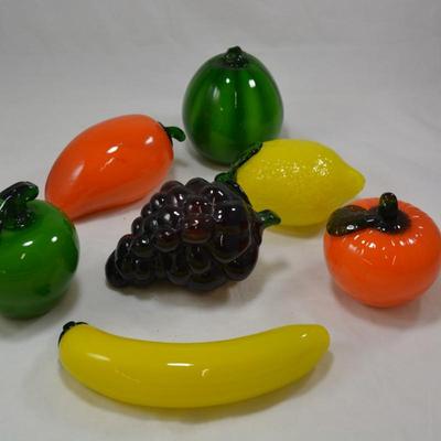 Lot of Beautiful Glass Fruit & Veggies