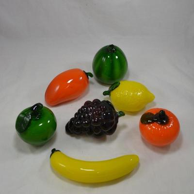 Lot of Beautiful Glass Fruit & Veggies