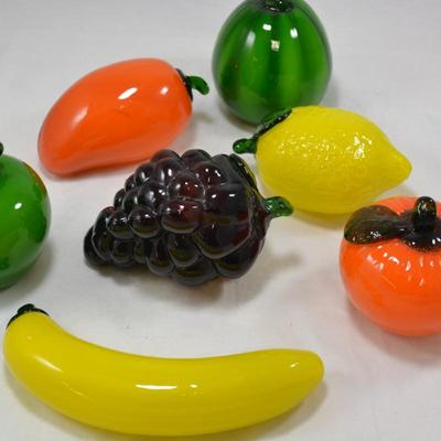 Lot of Beautiful Glass Fruit & Veggies