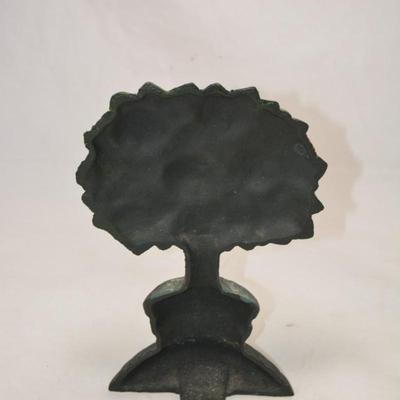 Vintage Cast Iron Apple Tree Doorstop Measures 9.5"x6.5"