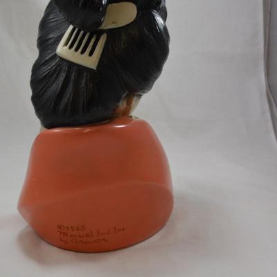 1965 Marwal Chalkware Asian Bust Measures 12"x8"