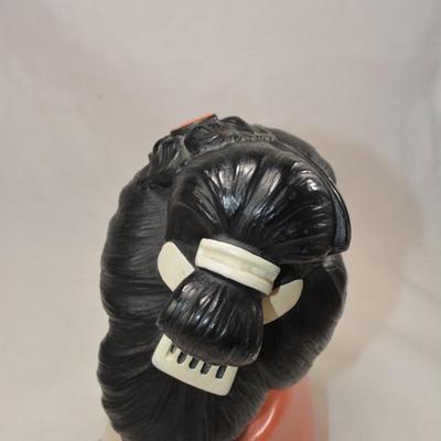 1965 Marwal Chalkware Asian Bust Measures 12"x8"
