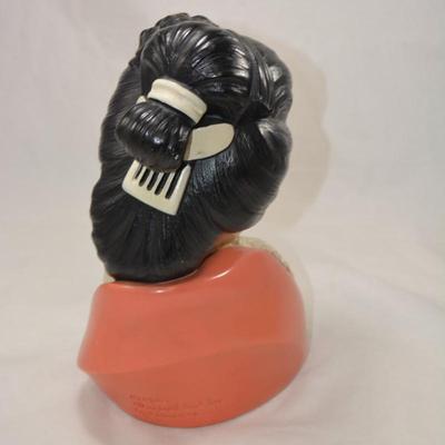 1965 Marwal Chalkware Asian Bust Measures 12"x8"