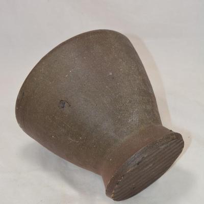 Vintage Ceramic Mortar with Wooden Pestle Measures 12"x7.5"