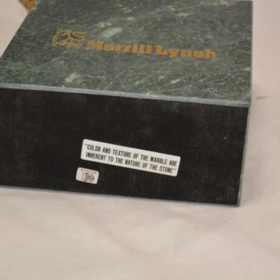 Brass & Marble Merrill Lynch Bull + Bear Bookends