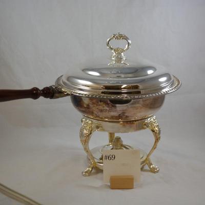 Sheridan GP Brass Silver Plate Chafing Dish
