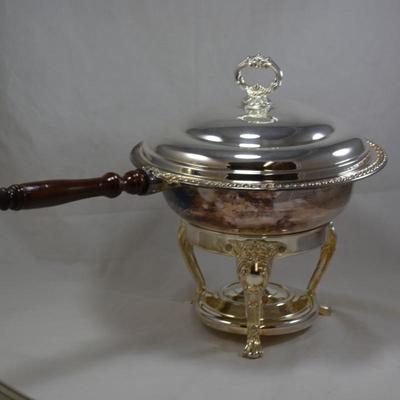 Sheridan GP Brass Silver Plate Chafing Dish