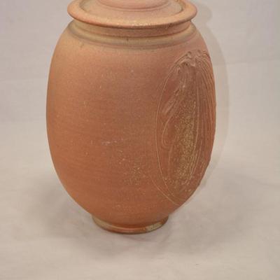 Signed 12" Urn with Lid & Interior Glaze