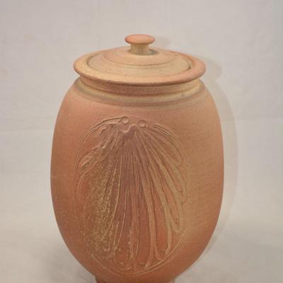 Signed 12" Urn with Lid & Interior Glaze