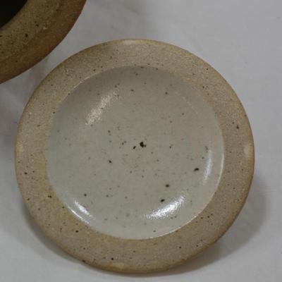 Signed 12" Urn with Lid & Interior Glaze