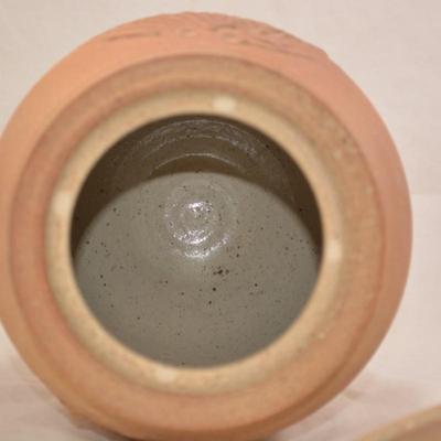 Signed 12" Urn with Lid & Interior Glaze