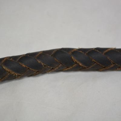 Short Leather Whip Measures 5.5'