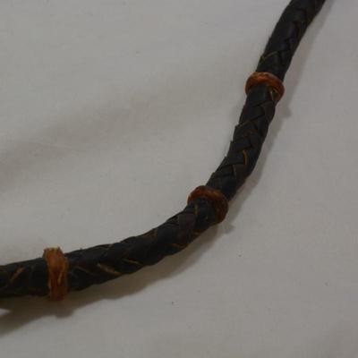 Short Leather Whip Measures 5.5'