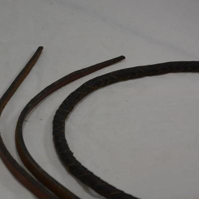 Short Leather Whip Measures 5.5'