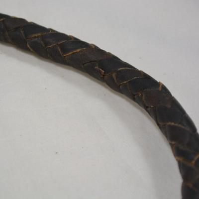 Short Leather Whip Measures 5.5'