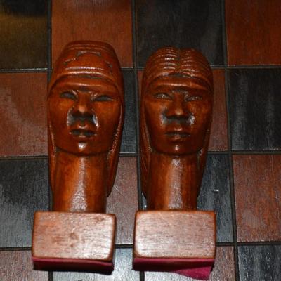 Carved Wooden Maya Themed Chess Set/Board