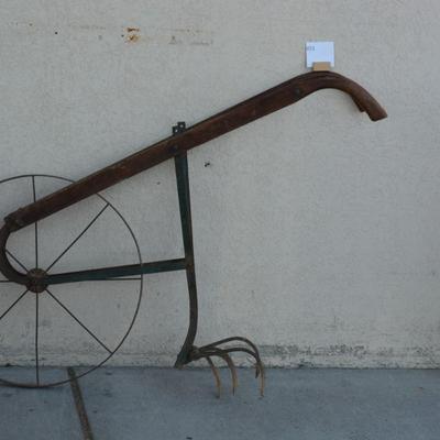 Very Vintage "Superior" Iron and Wood Cultivator