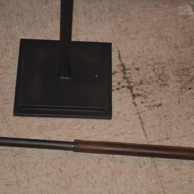 Heavy Duty Iron & Leather Fireplace Set