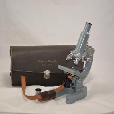 Vintage Sans + Streiff Microscope with Case