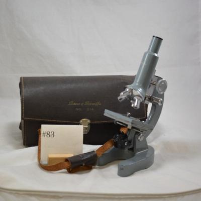 Vintage Sans + Streiff Microscope with Case