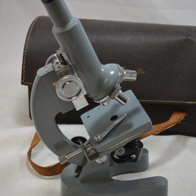 Vintage Sans + Streiff Microscope with Case