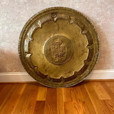 Large Decorative Brass Tray (G-DW)