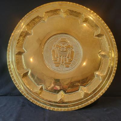 Large Decorative Brass Tray (G-DW)