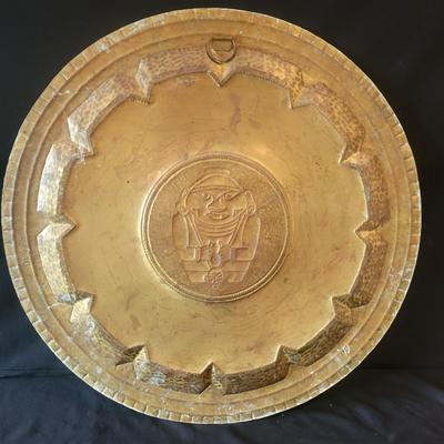 Large Decorative Brass Tray (G-DW)