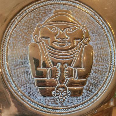 Large Decorative Brass Tray (G-DW)