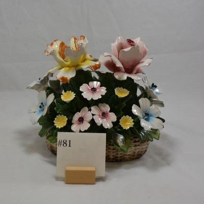 Vintage Capodimonte Porcelain Floral Bouquet AS IS