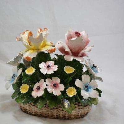 Vintage Capodimonte Porcelain Floral Bouquet AS IS