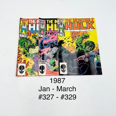 MARVEL COMICS ~ 1987 ~ The Incredible Hulk ~ Lot of 12 ~