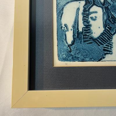 Daniel L. Dew Framed, Matted & Signed Block Print (MBR-MG)