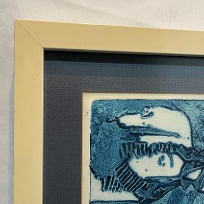 Daniel L. Dew Framed, Matted & Signed Block Print (MBR-MG)