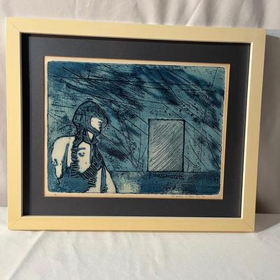 Daniel L. Dew Framed, Matted & Signed Block Print (MBR-MG)