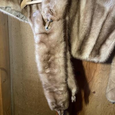 Vintage fur coat, shawl and wrap